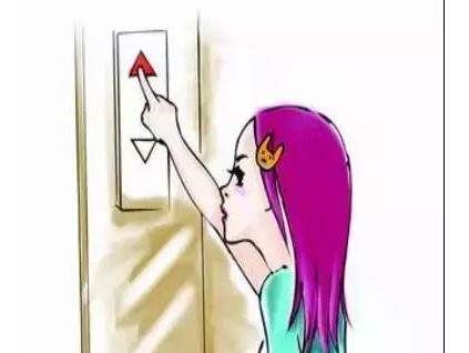 老版的電梯安全使用漫畫，至今仍然實用