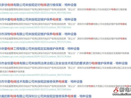 開始嚴(yán)打了？深圳市場監(jiān)督管理局一口氣通報12起維保處罰案例！