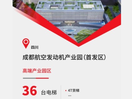 成都高端園區(qū)+36臺康力電梯！