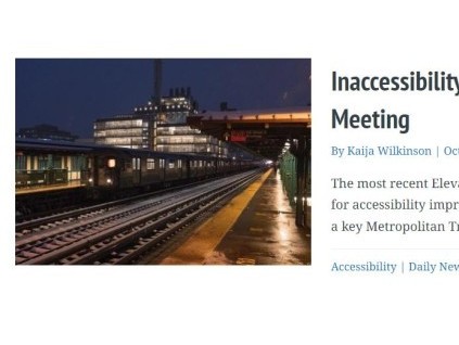 美國(guó)紐約市重要地鐵站無障礙設(shè)施問題成為會(huì)議焦點(diǎn)